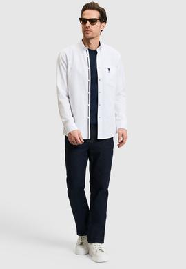 Erkek Beyaz Uzun Kollu Basic Gömlek - 50324722006