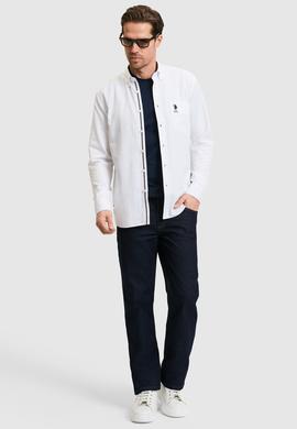 Erkek Beyaz Uzun Kollu Basic Gömlek - 50324722006