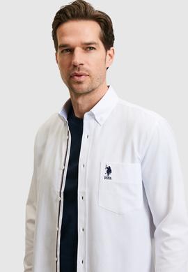 Erkek Beyaz Uzun Kollu Basic Gömlek - 50324722006