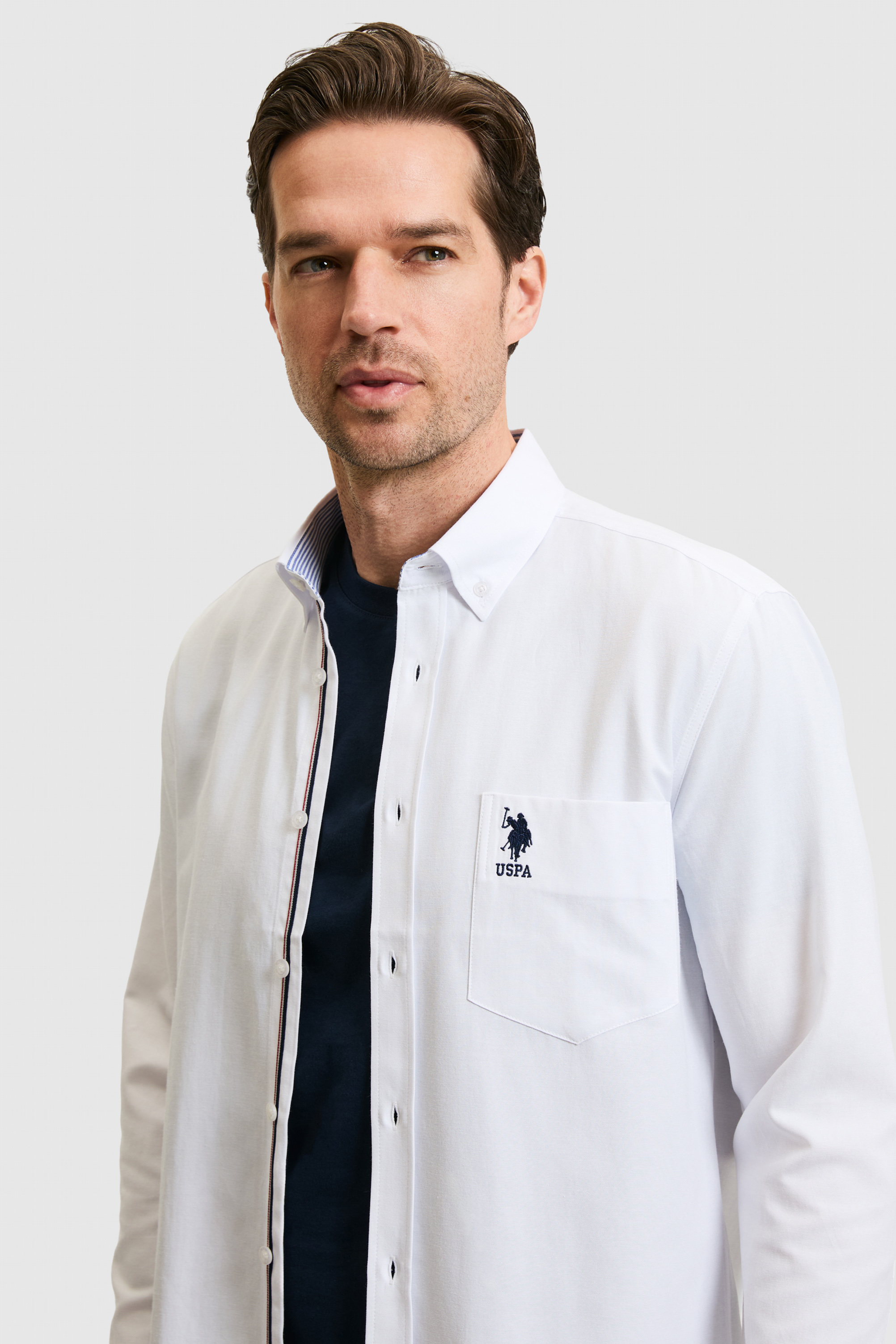 Erkek Beyaz Uzun Kollu Basic Gömlek - 50324722006