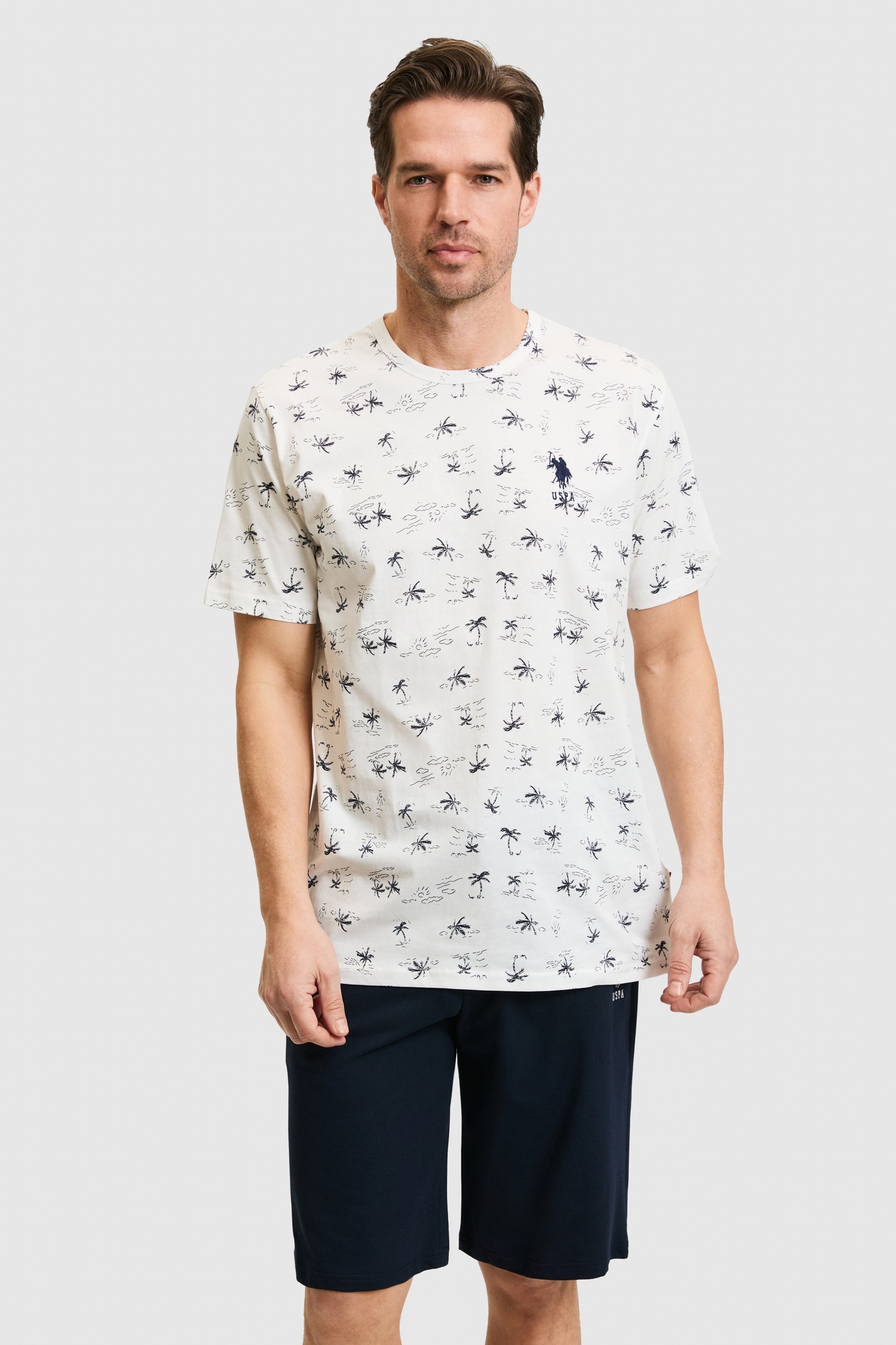 Erkek Beyaz Pijama Takımı