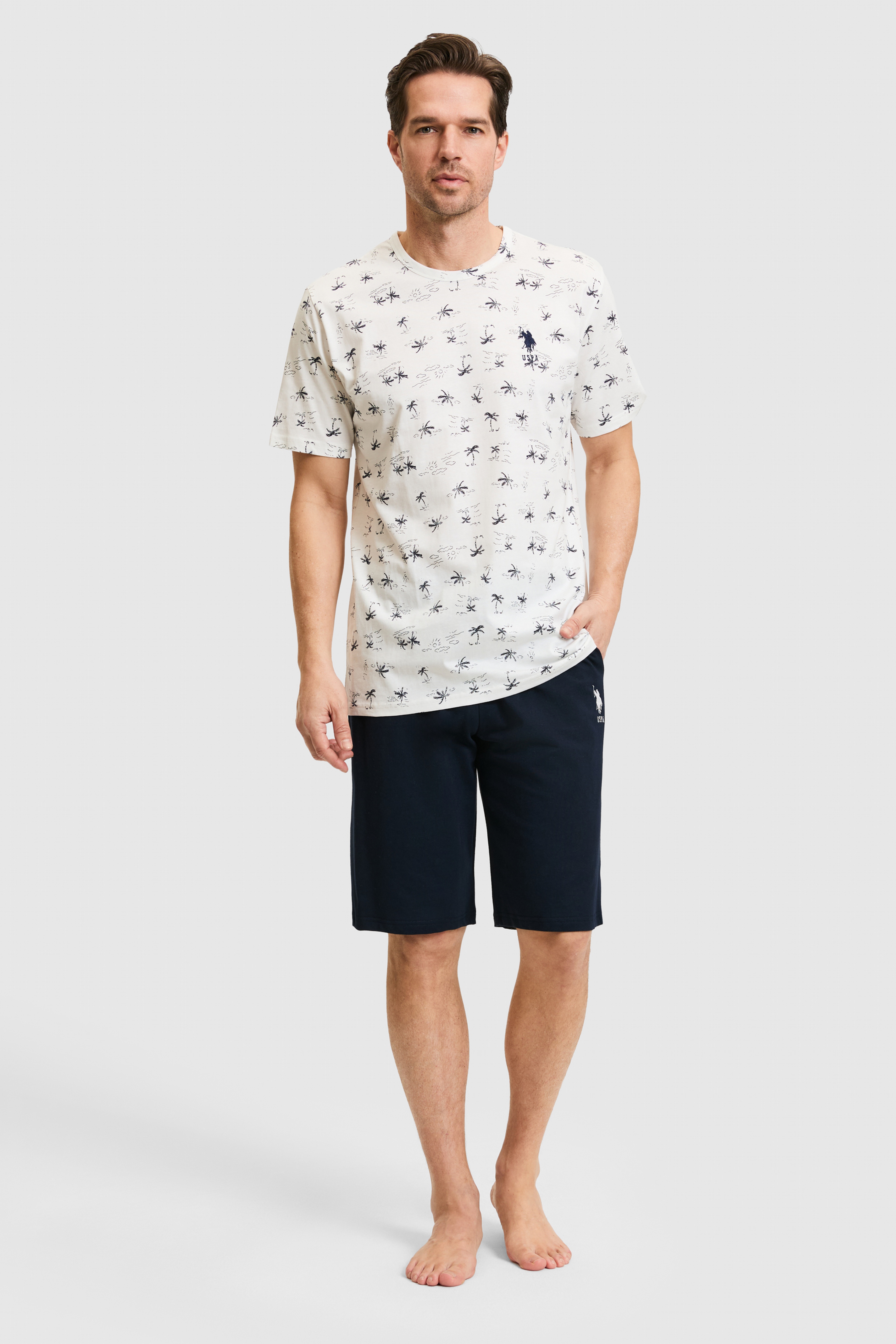 Erkek Beyaz Pijama Takımı - Image 1