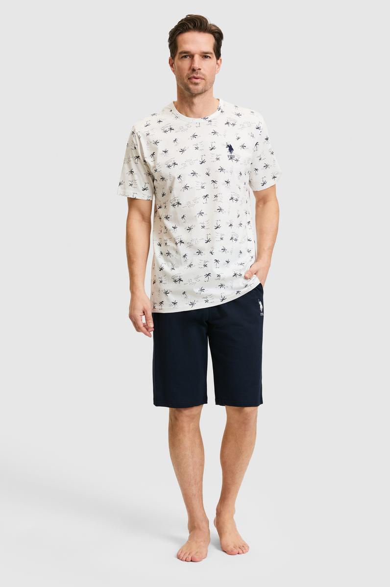 Erkek Beyaz Pijama Takımı