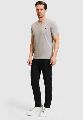 Erkek Koyu Gri Basic Tişört - 50279618049