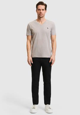 Erkek Koyu Gri Basic Tişört - 50279618049