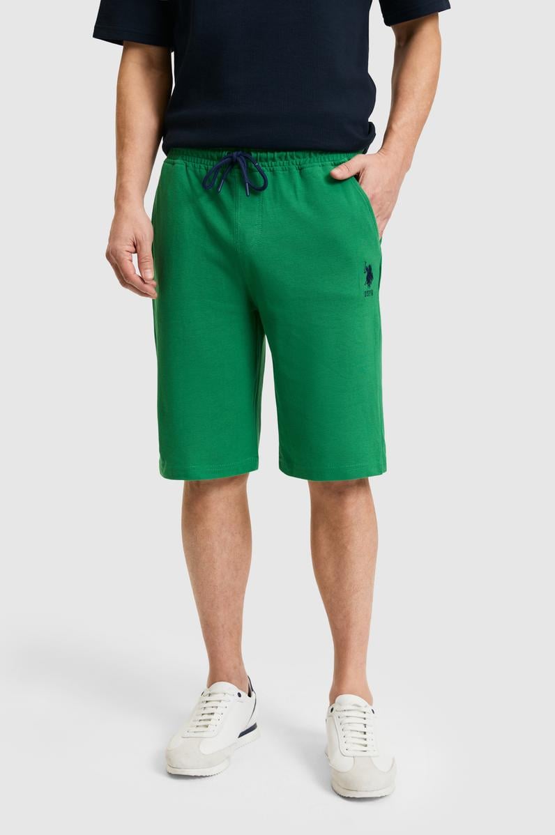 Erkek Yeşil Örme Şort