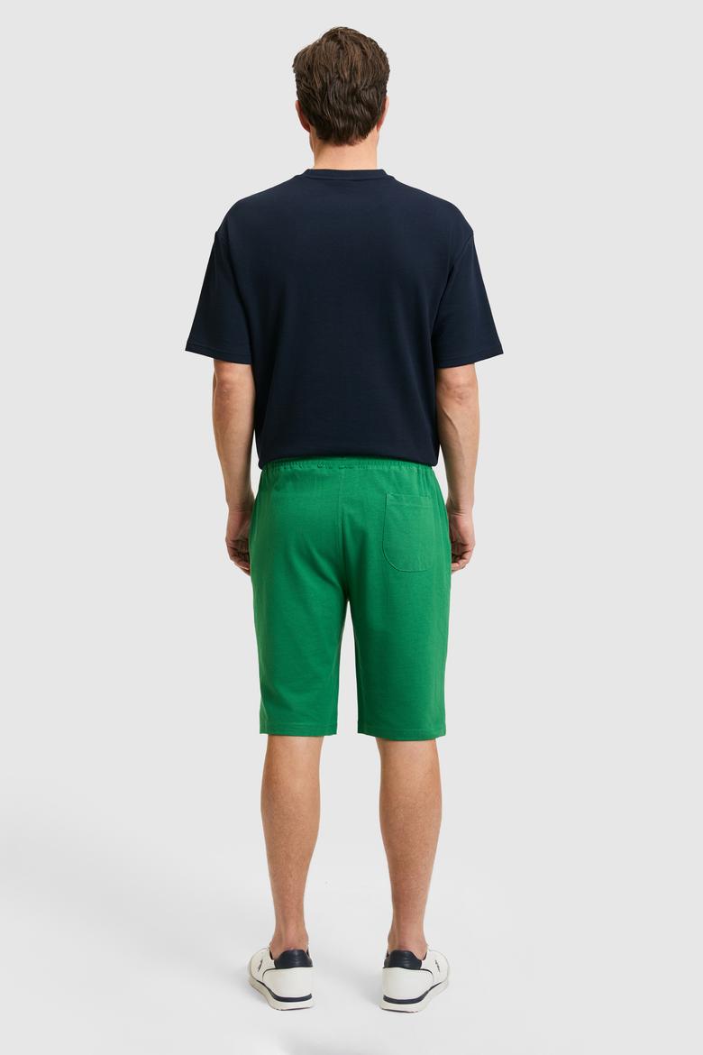 Erkek Yeşil Örme Şort - 50298038036
