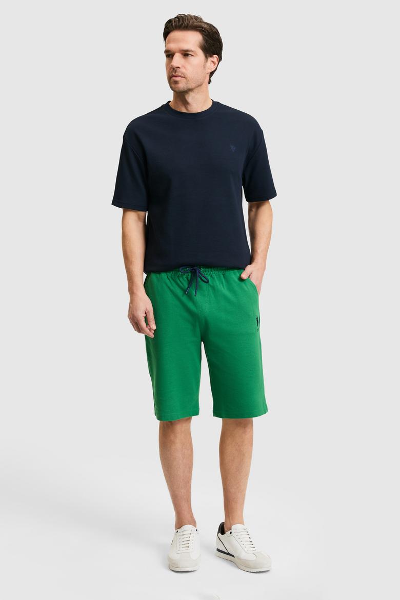Erkek Yeşil Örme Şort - 50298038036