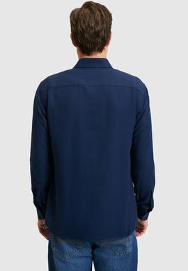 Erkek Lacivert Uzun Kollu Basic Gömlek - 50324708047