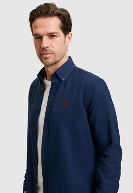 Erkek Lacivert Uzun Kollu Basic Gömlek - 50324708047