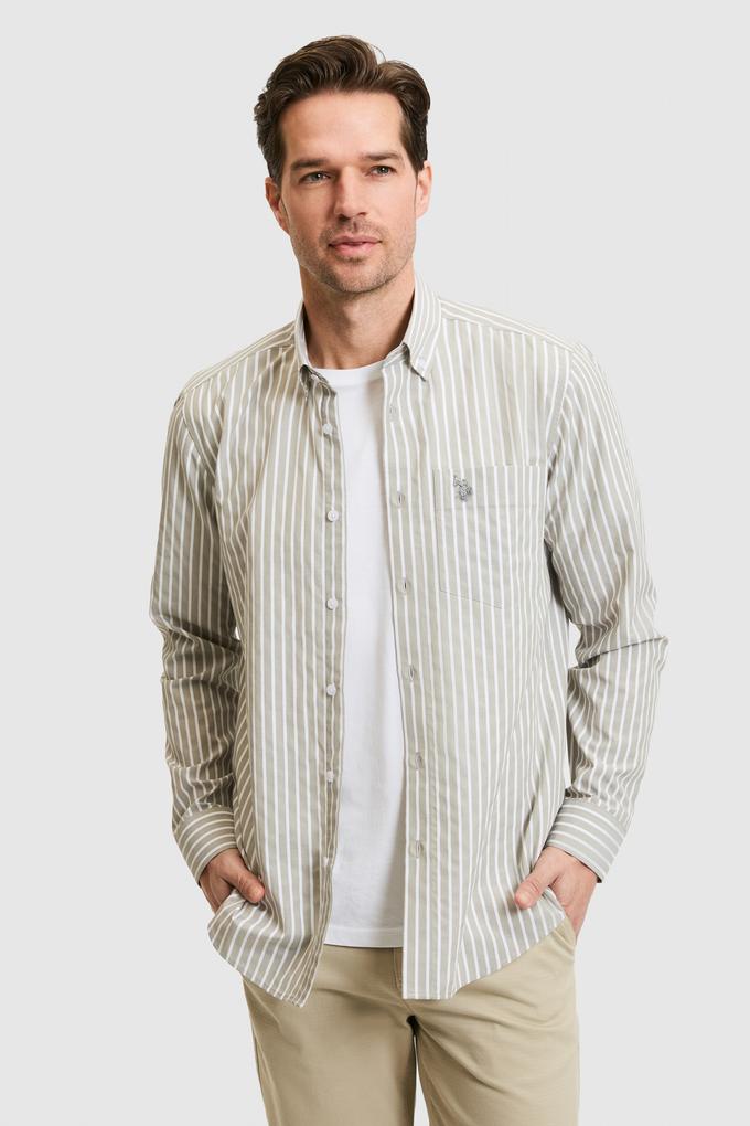 Erkek Açık Haki Uzun Kollu Gömlek