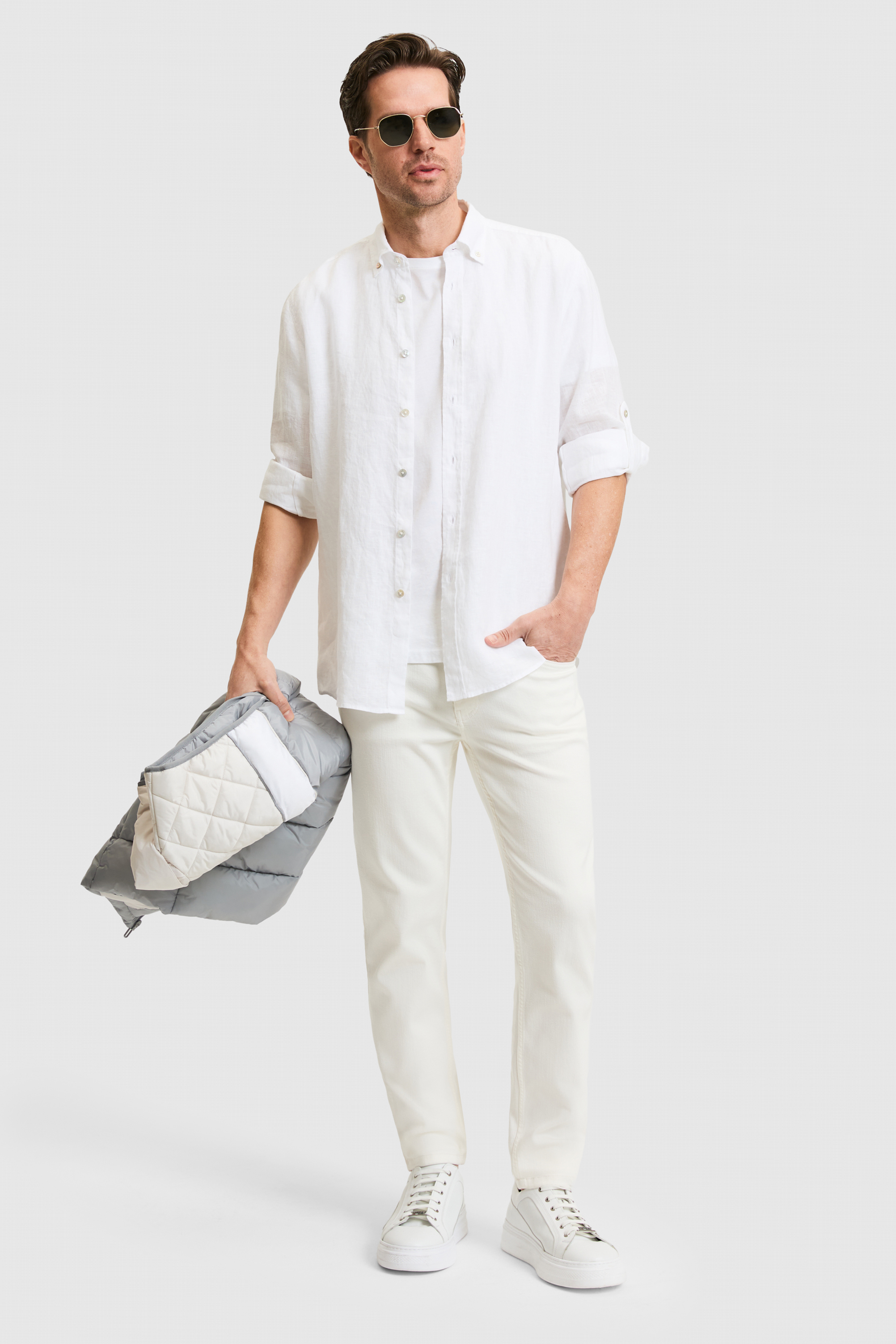 Erkek Beyaz Uzun Kollu Gömlek - 50319065019