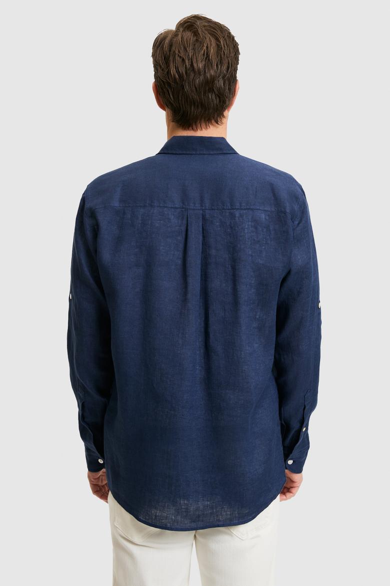 Erkek Lacivert Uzun Kollu Gömlek - 50319065037