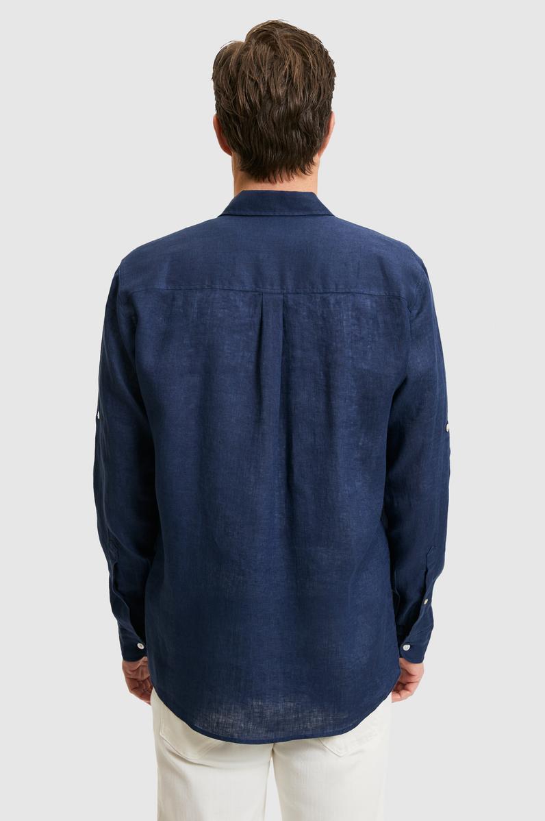Erkek Lacivert Uzun Kollu Gömlek