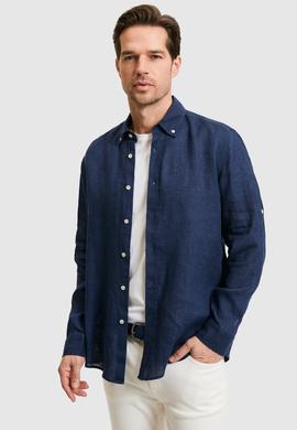 Erkek Lacivert Uzun Kollu Gömlek - 50319065037