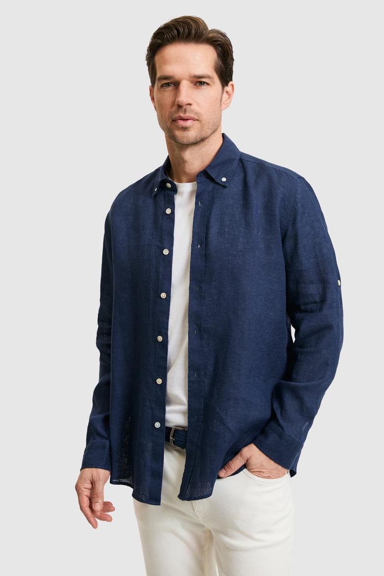 Erkek Lacivert Uzun Kollu Gömlek - 50319065037