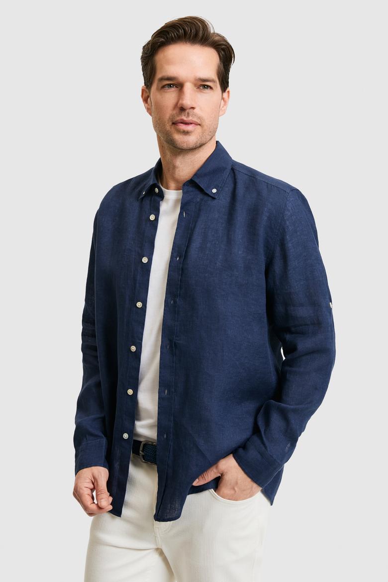 Erkek Lacivert Uzun Kollu Gömlek - 50319065037