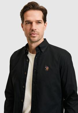 Erkek Siyah Uzun Kollu Basic Gömlek - 50320242046