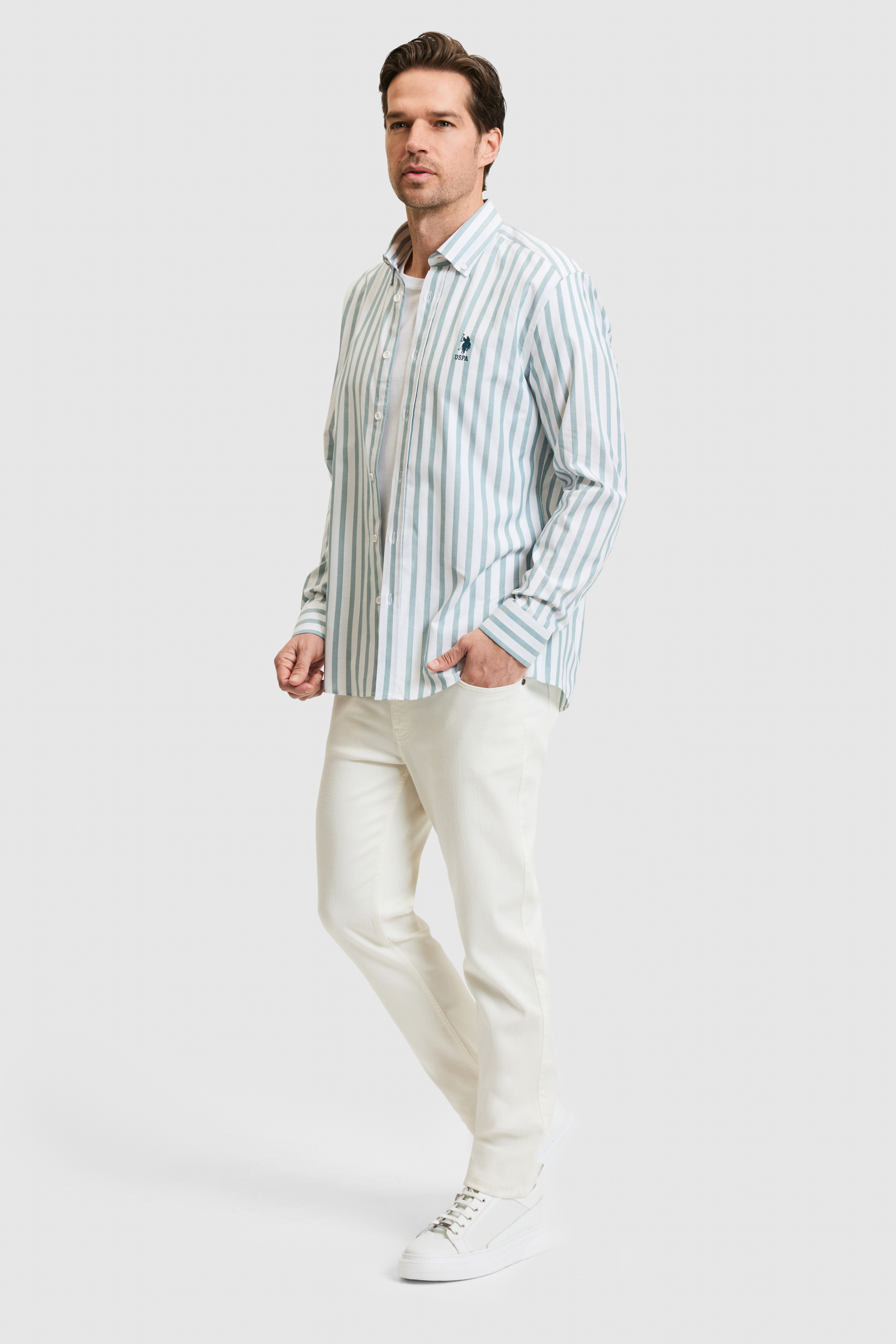 Erkek Petrol Uzun Kollu Gömlek - 50320271006