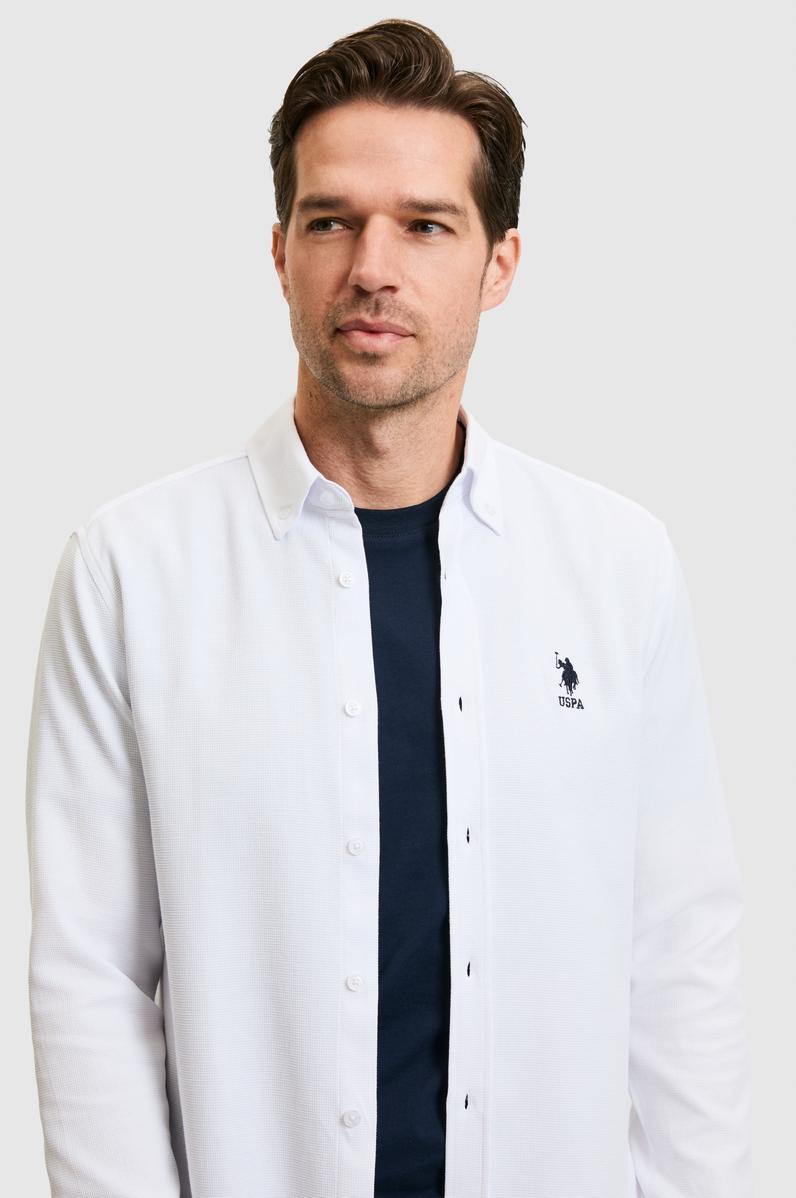 Erkek Beyaz Uzun Kollu Gömlek