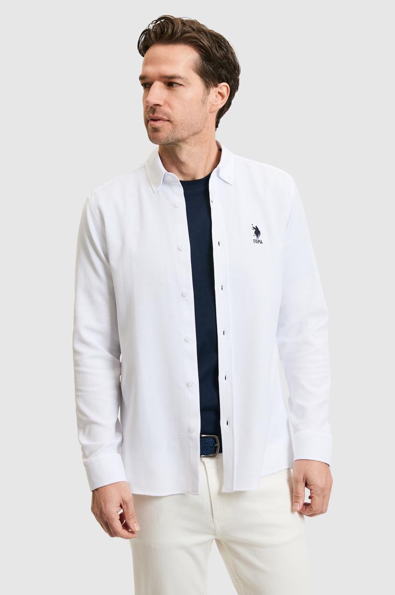 Erkek Beyaz Uzun Kollu Gömlek