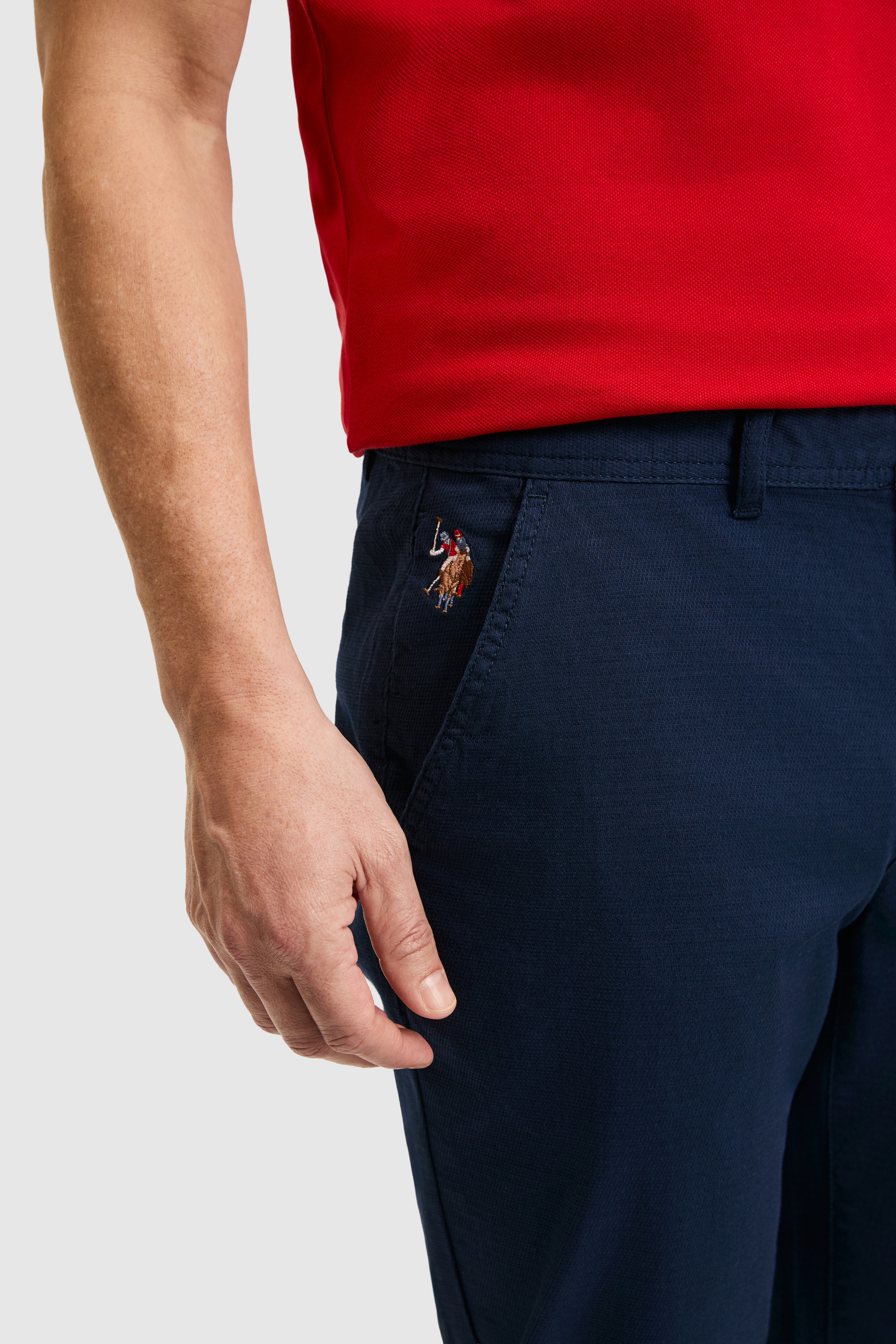 Erkek Lacivert Regular Fit Kanvas Pantolon - Image 5