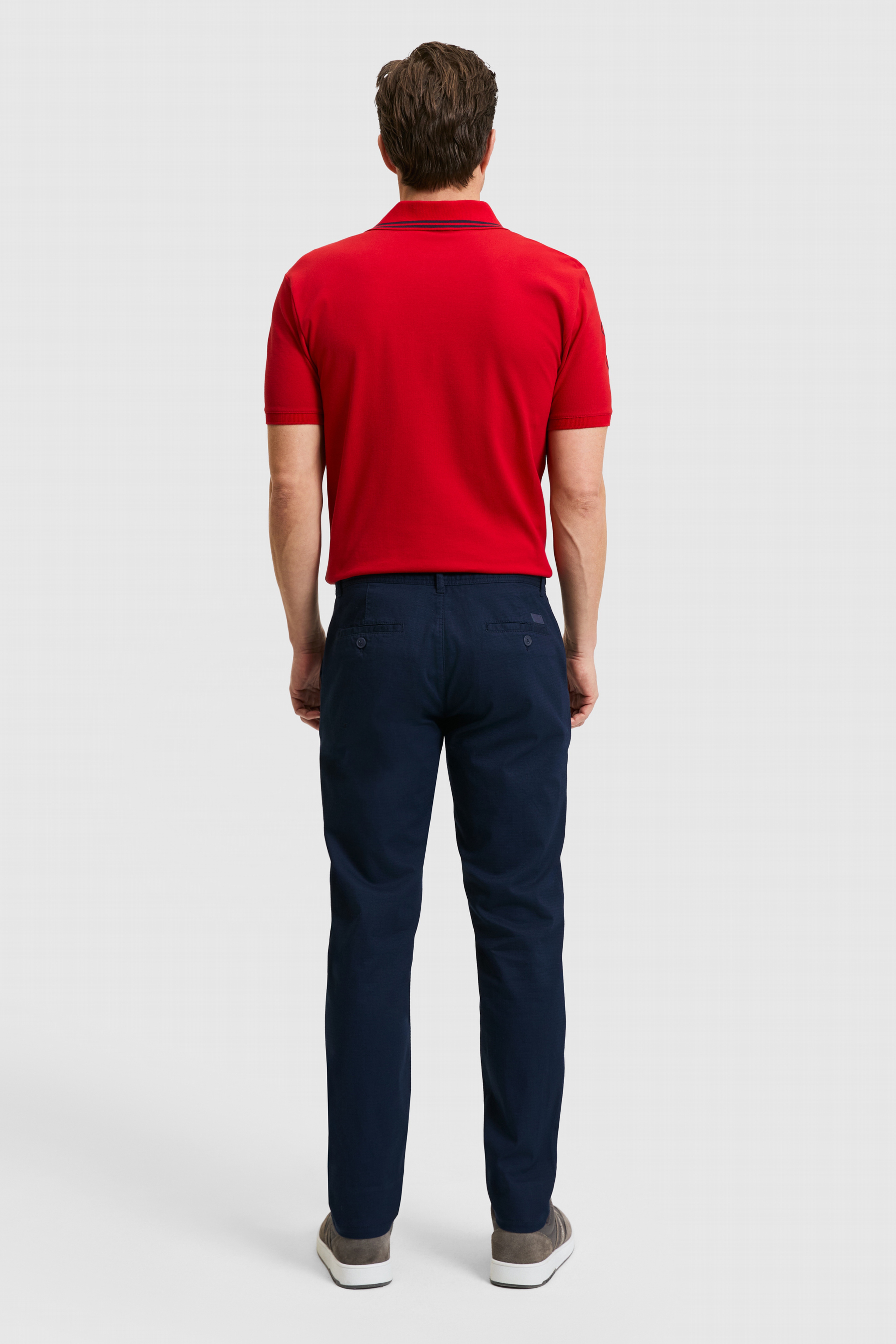 Erkek Lacivert Regular Fit Kanvas Pantolon - Image 4