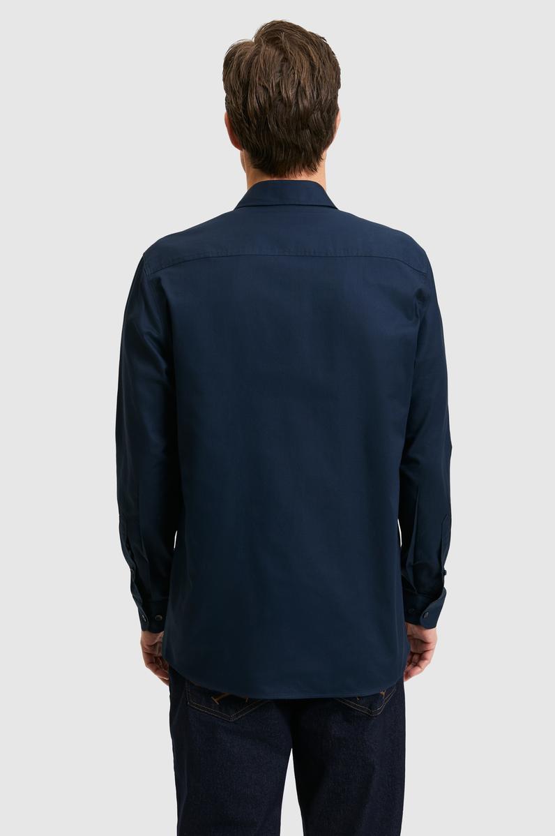 Erkek Lacivert Uzun Kollu Basic Gömlek