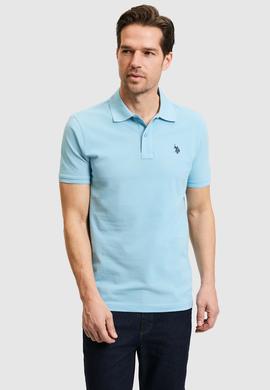 Erkek Mavi Basic Tişört - 50322347065