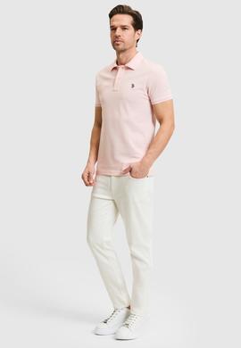 Erkek Açık Pembe Basic Tişört - 50322347141