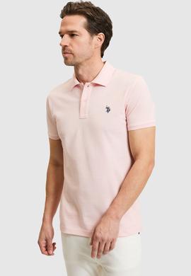 Erkek Açık Pembe Basic Tişört - 50322347141