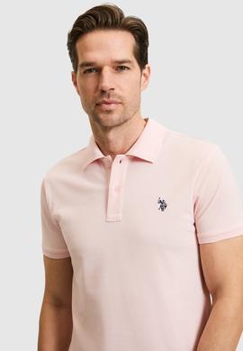 Erkek Açık Pembe Basic Tişört - 50322347141