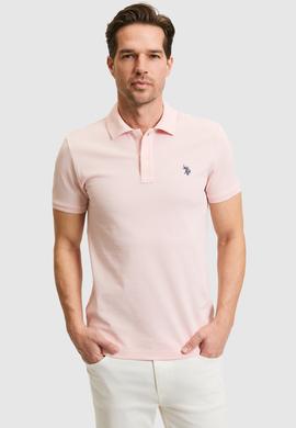 Erkek Açık Pembe Basic Tişört - 50322347141