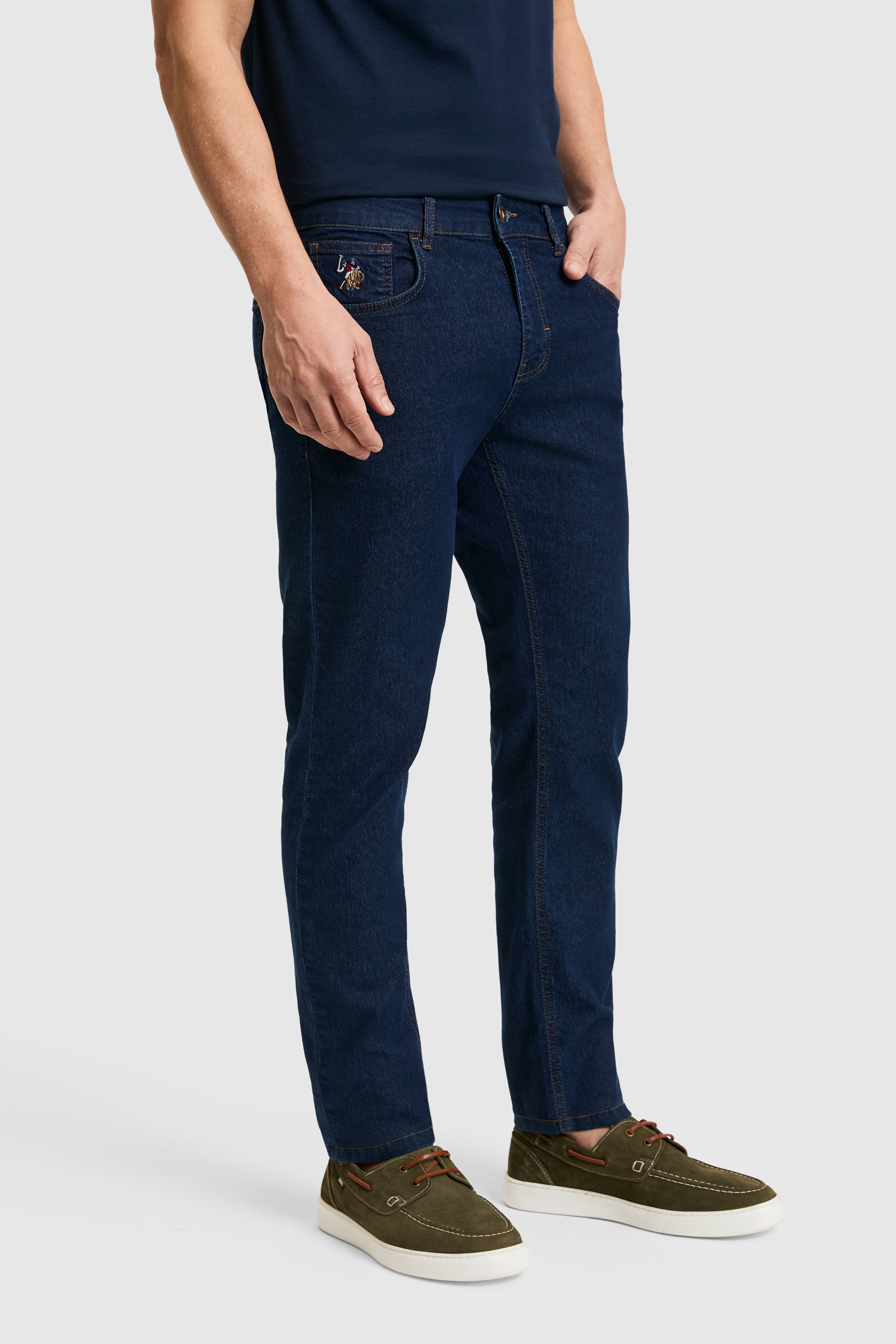 Erkek Mavi Slim Fit Jean Pantolon - Image 4