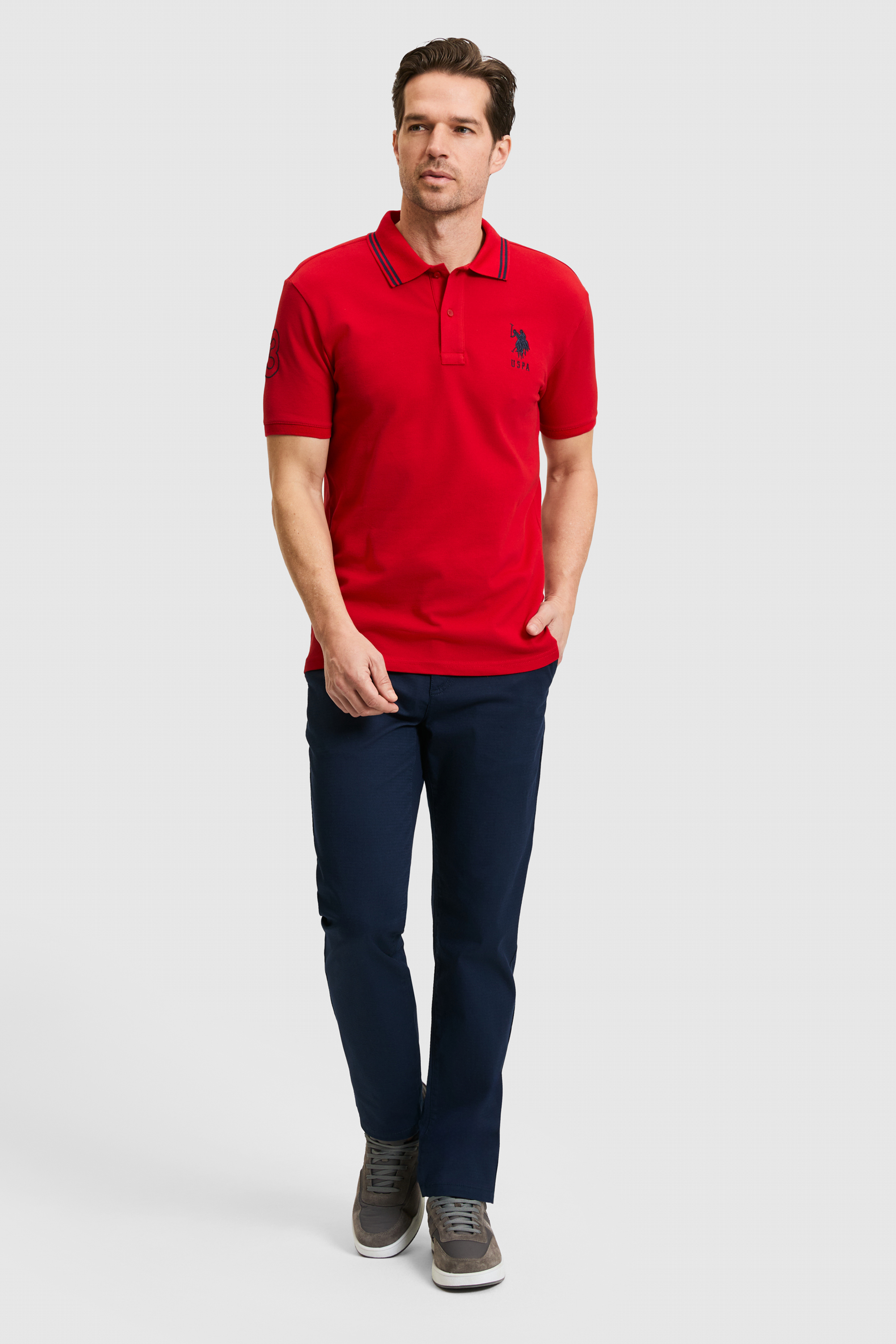 Erkek Kırmızı Basic Tişört - 50322384019