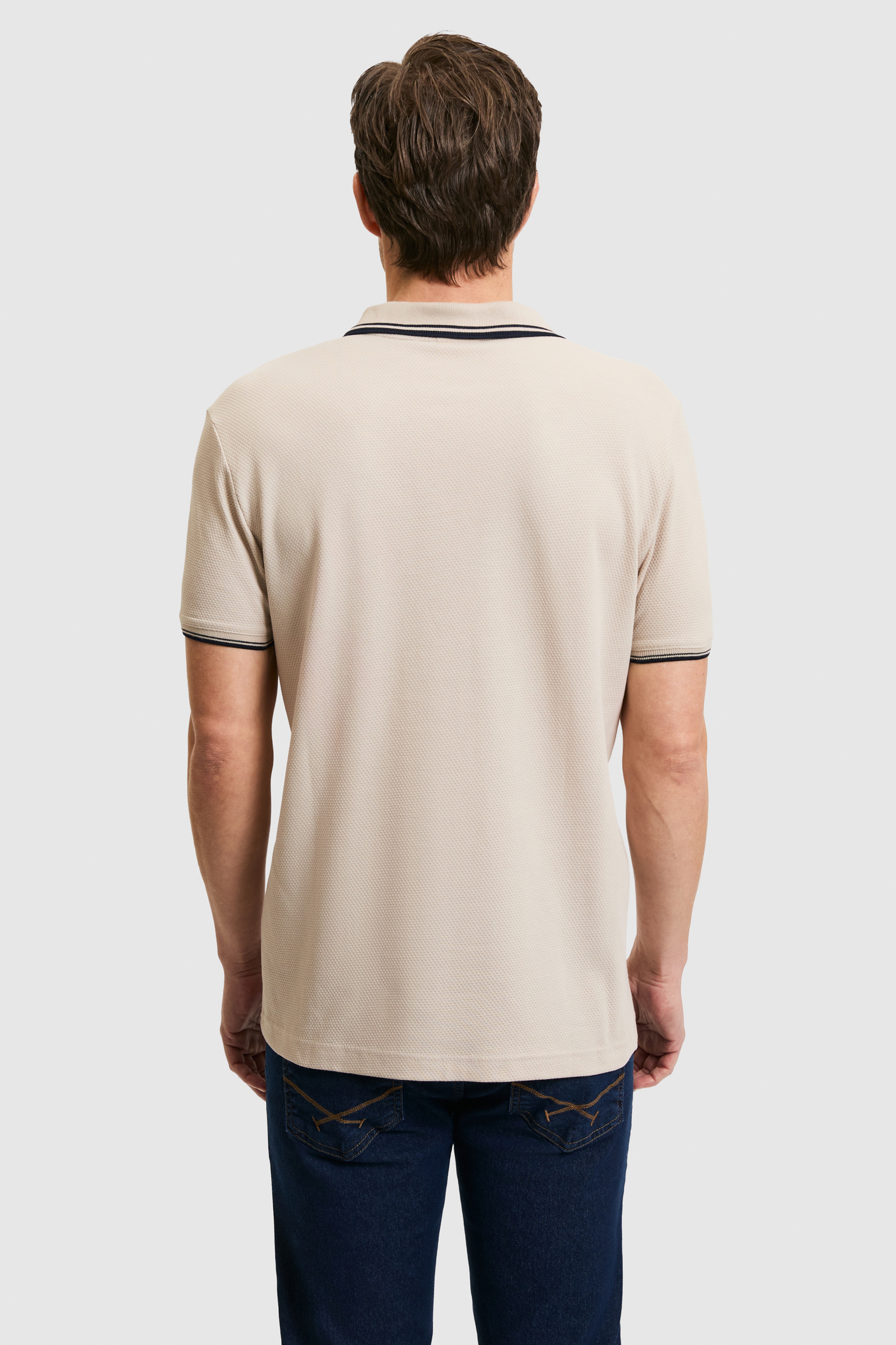 Erkek Slim Fit Polo Yaka Taş Tişört
