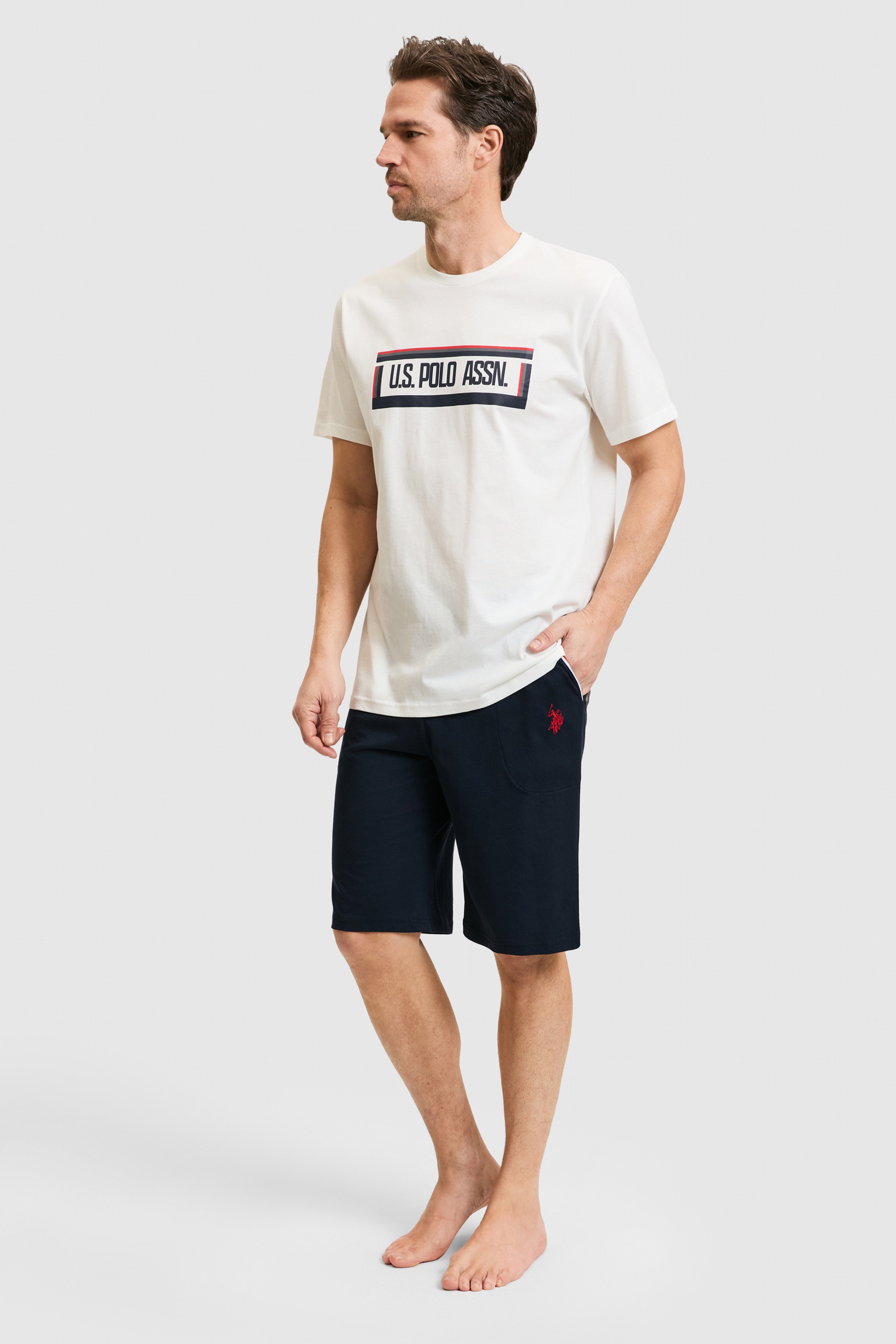 Erkek Beyaz Pijama Takımı - Image 4
