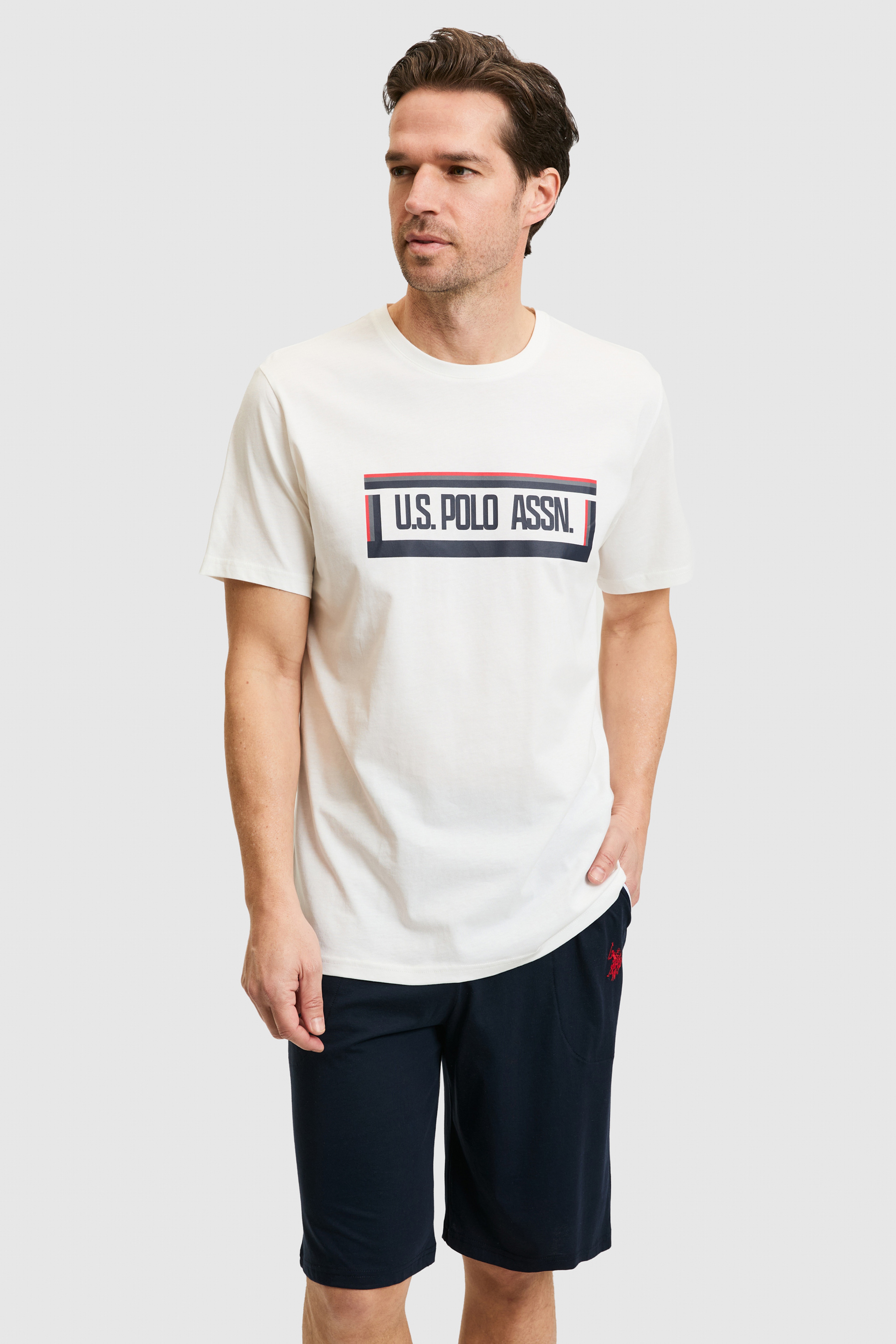 Erkek Beyaz Pijama Takımı