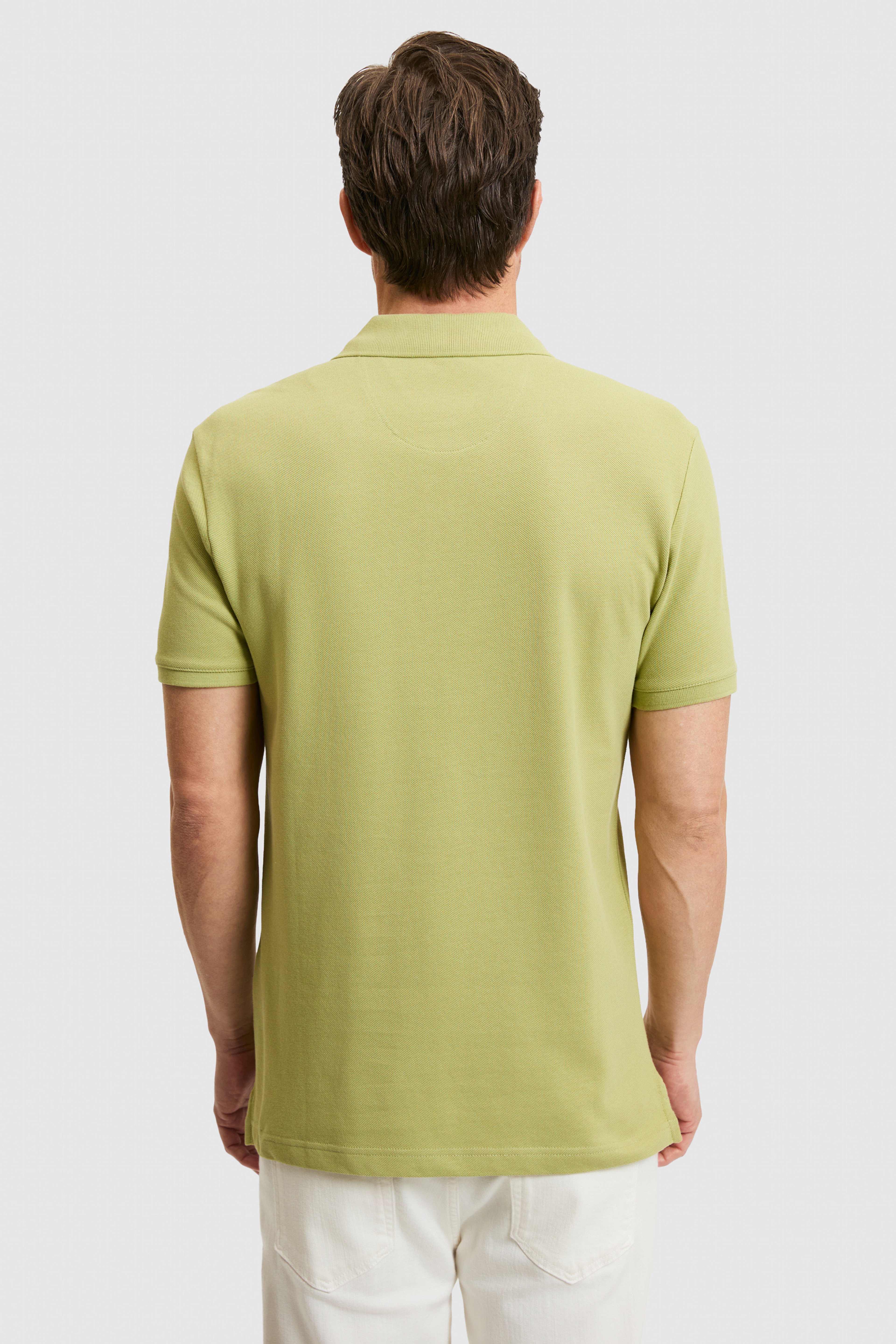 Erkek Slim Fit Polo Yaka Çağla Basic Tişört