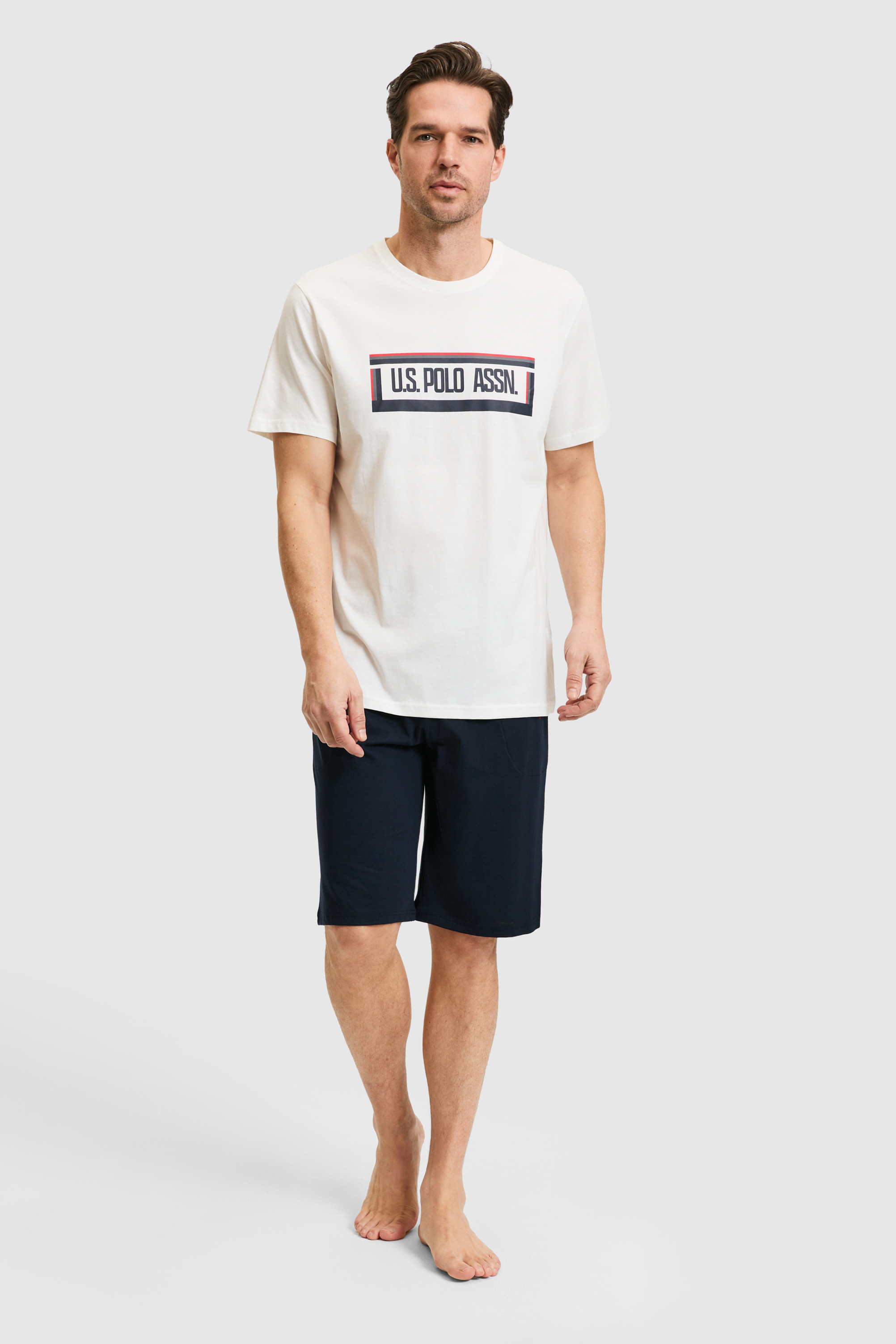 Erkek Beyaz Pijama Takımı