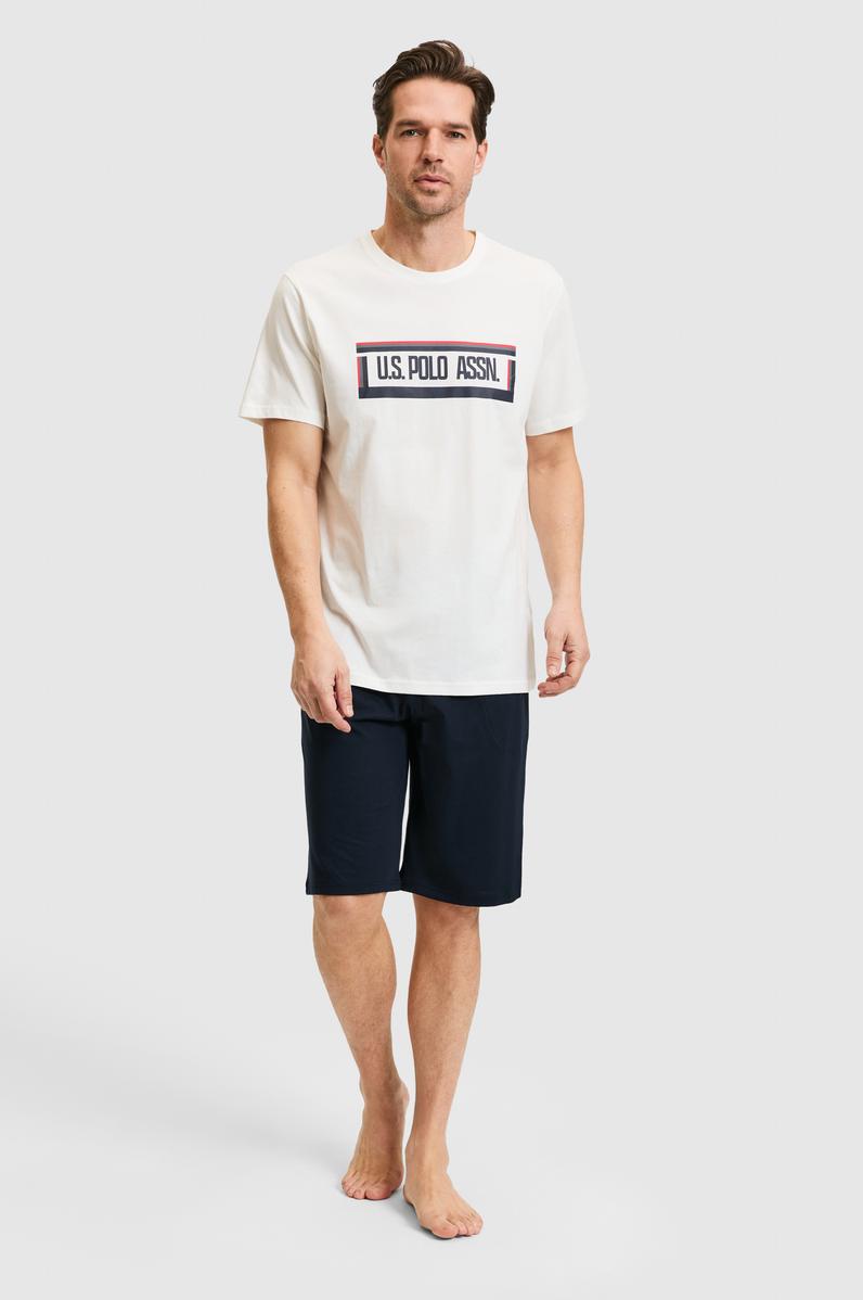 Erkek Beyaz Pijama Takımı