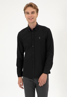 Erkek Siyah Uzun Kollu Basic Gömlek - 50324708051