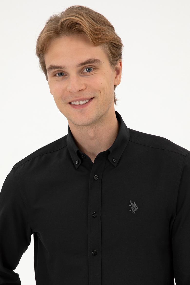 Erkek Siyah Uzun Kollu Basic Gömlek - 50324708051