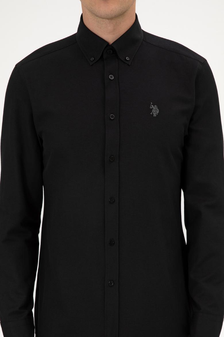 Erkek Siyah Uzun Kollu Basic Gömlek - 50324708051