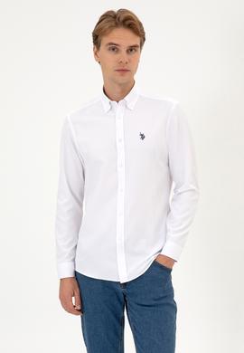 Erkek Beyaz Uzun Kollu Basic Gömlek - 50324708011