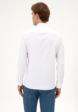 Erkek Beyaz Uzun Kollu Basic Gömlek - 50324708011