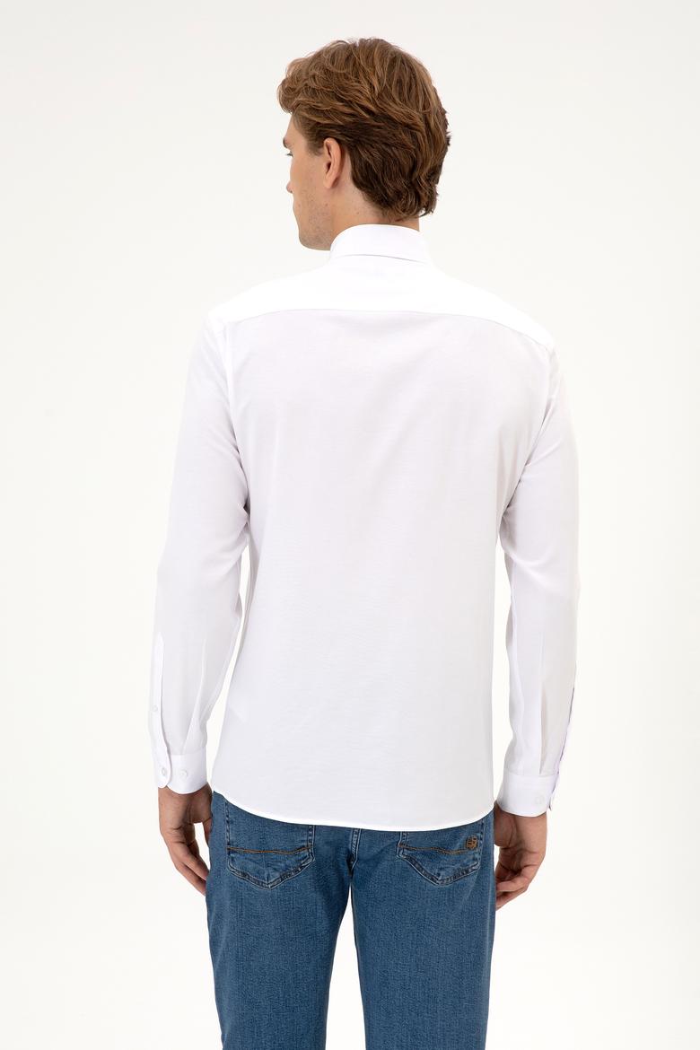 Erkek Beyaz Uzun Kollu Basic Gömlek - 50324708011