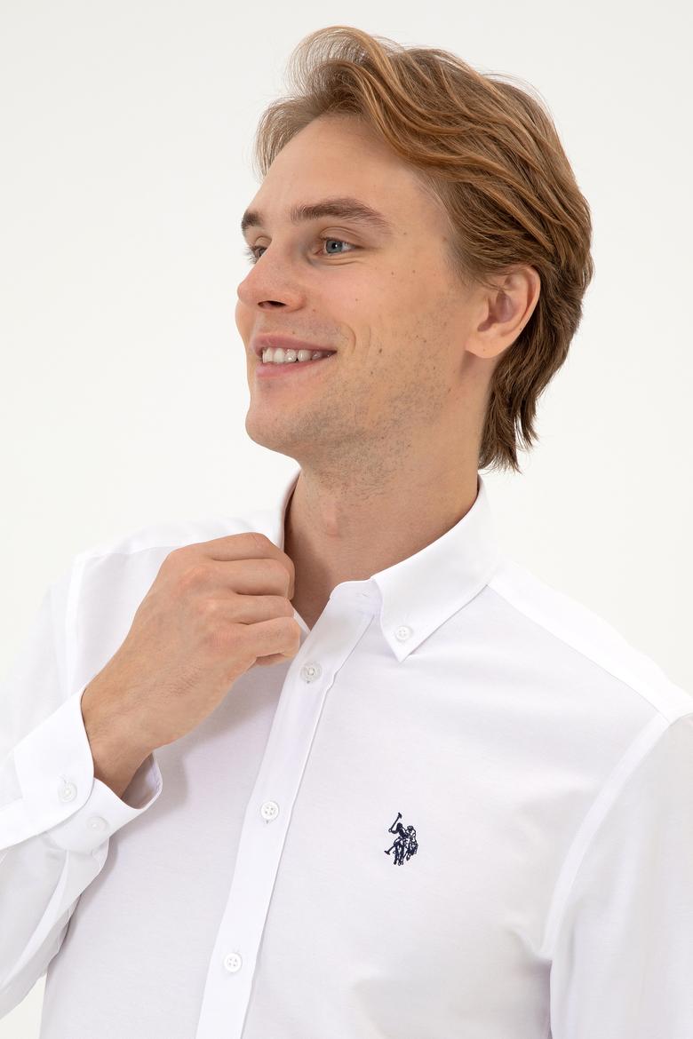 Erkek Beyaz Uzun Kollu Basic Gömlek - 50324708011