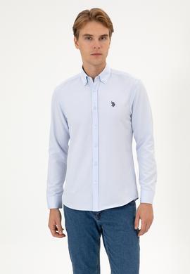 Erkek Açık Mavi Uzun Kollu Basic Gömlek - 50324708001