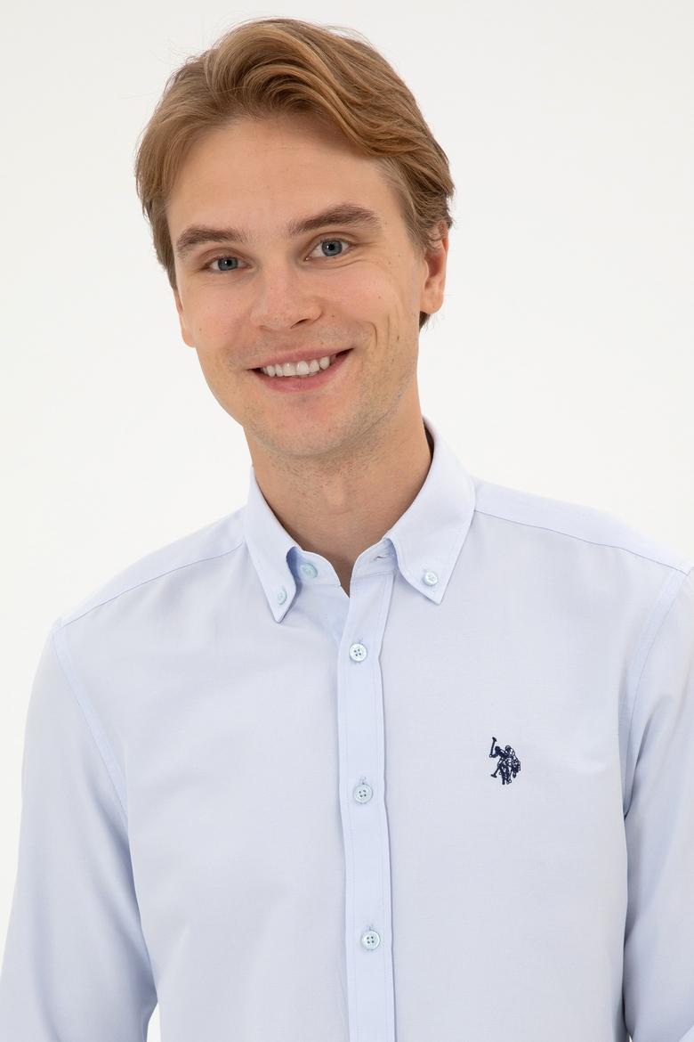 Erkek Açık Mavi Uzun Kollu Basic Gömlek - 50324708001